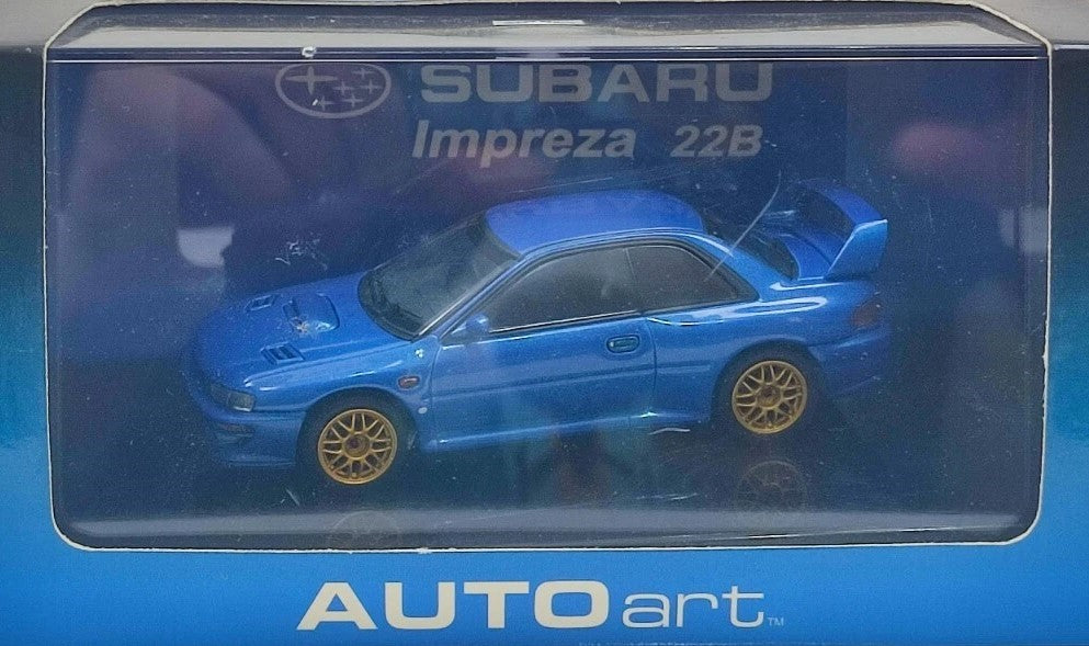 1:43 Subaru Impreza 22B - Metallic Blue - AUTOart - 58601