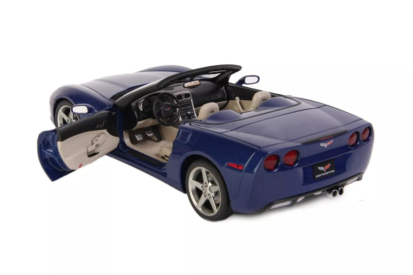 1:18 Chevrolet Corvette C6 Convertible - 2005 - Blue - AUTOart - 71222