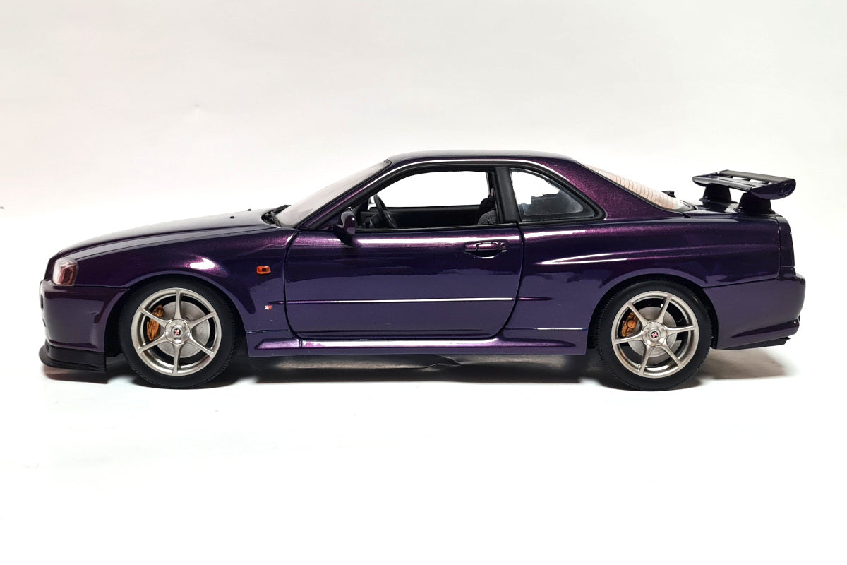 1:18 Nissan R34 Skyline GTR - 1999 - Midnight Purple - AUTOart - 77304