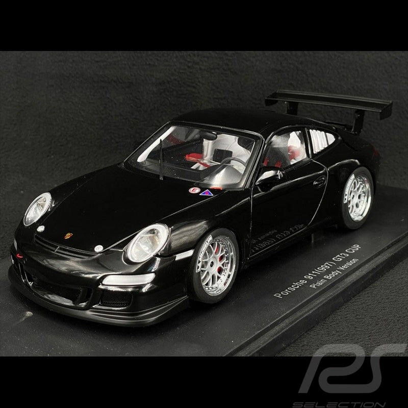 1:18 Porsche 997 GT3 Cup Plain Body Version - Black – Echuca Scale