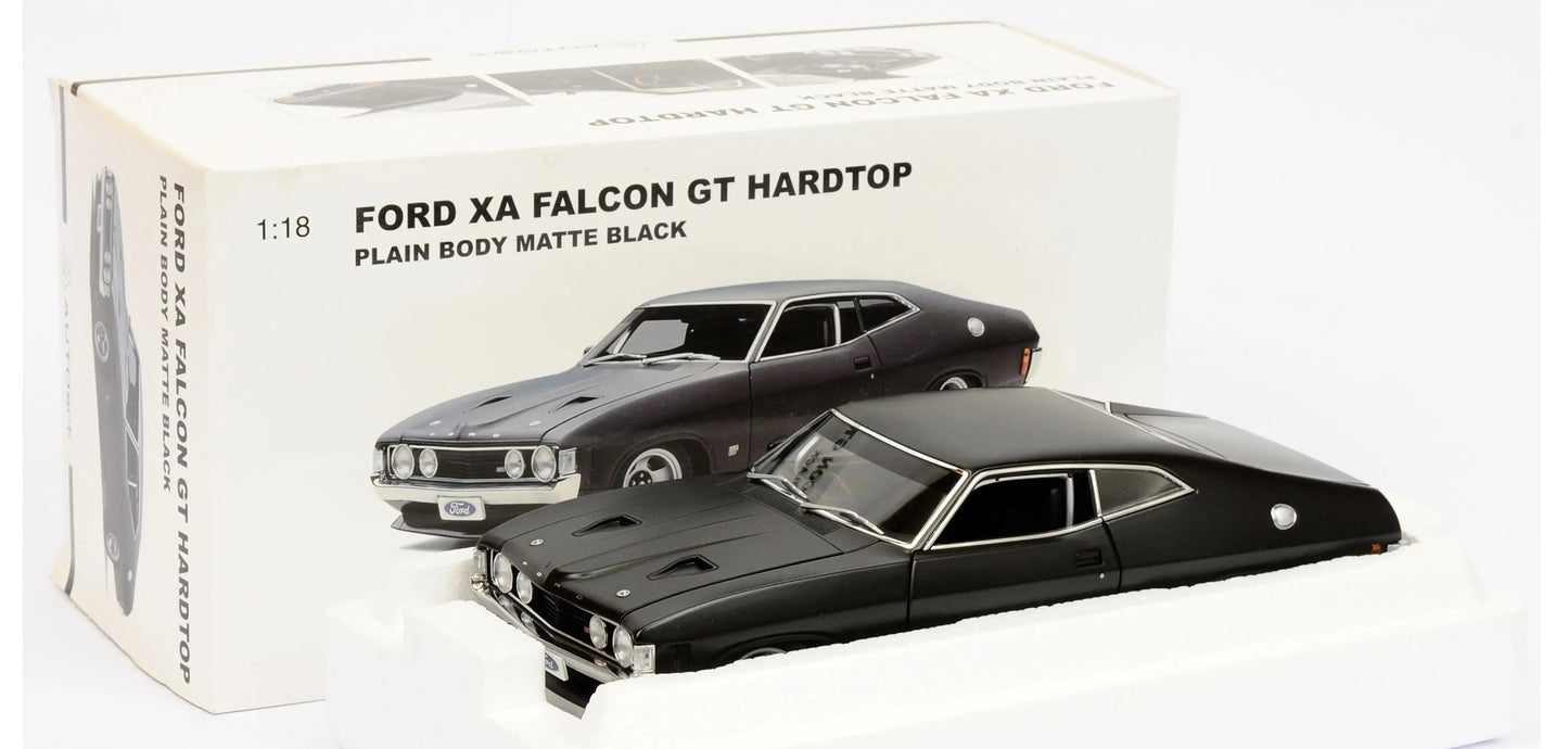 1:18 Ford XA Falcon GT Hardtop - Plain Body - Matte Black - AUTOart - 87317