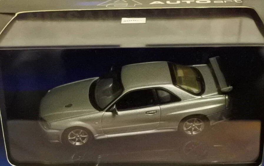1:43 Nissan R34 Skyline GTR V-Spec II - Sparkling Silver - AUTOart - 57332