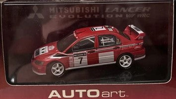 1:43 Mitsubishi Lancer EVO 7 #7 - Rally Great Britain - 2001 - WRC - Mitsubishi Ralliart - Tommi Makinen - AUTOart - 60151