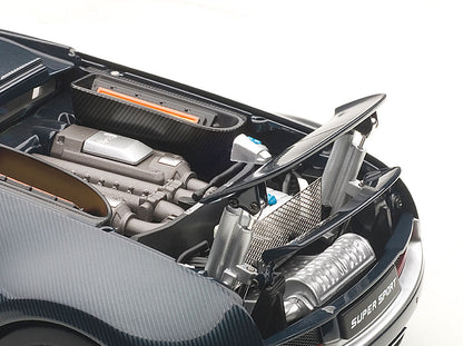 1:18 Bugatti Veyron 16.4 Super Sport - Dark Blue/Silver White Doors & Side Panels - AUTOart - 70939