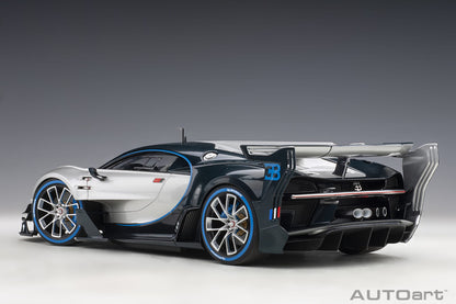 1:18 Bugatti Vision Gran Turismo - Argent Silver /Blue Carbon - AUTOart - 70987