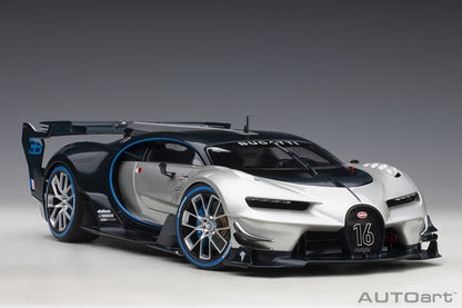 1:18 Bugatti Vision Gran Turismo - Argent Silver /Blue Carbon - AUTOart - 70987