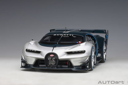 1:18 Bugatti Vision Gran Turismo - Argent Silver /Blue Carbon - AUTOart - 70987