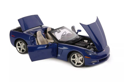 1:18 Chevrolet Corvette C6 Convertible - 2005 - Blue - AUTOart - 71222