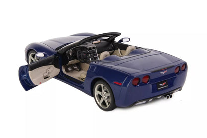 1:18 Chevrolet Corvette C6 Convertible - 2005 - Blue - AUTOart - 71222