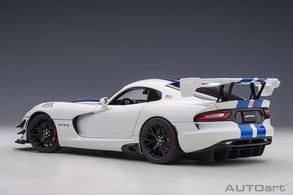 1:18 Dodge Viper GTS-R - Commemorative Edition ACR - 2017 - Pearl White w/Blue Stripes - AUTOart - 71731