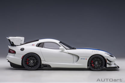 1:18 Dodge Viper GTS-R - Commemorative Edition ACR - 2017 - Pearl White w/Blue Stripes - AUTOart - 71731