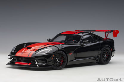 1:18 Dodge Viper ACR 1:28 Edition - 2017 - Black w/Red Stripes - AUTOart - 71732