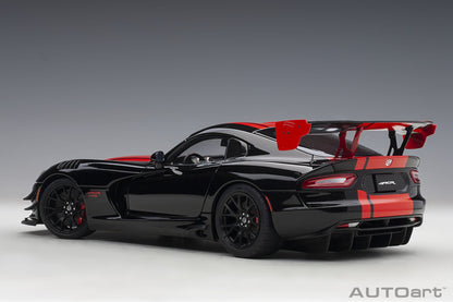 1:18 Dodge Viper ACR 1:28 Edition - 2017 - Black w/Red Stripes - AUTOart - 71732