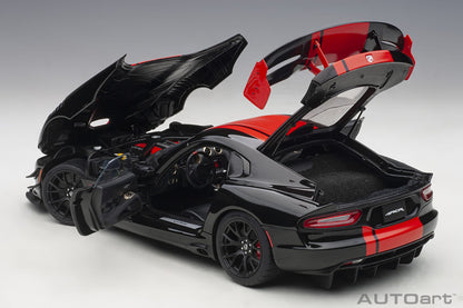 1:18 Dodge Viper ACR 1:28 Edition - 2017 - Black w/Red Stripes - AUTOart - 71732
