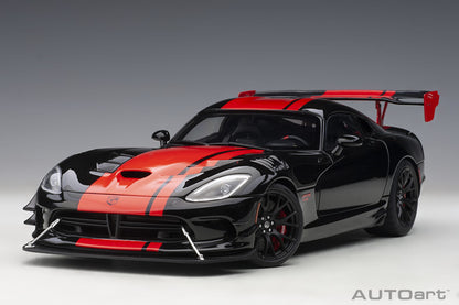 1:18 Dodge Viper ACR 1:28 Edition - 2017 - Black w/Red Stripes - AUTOart - 71732