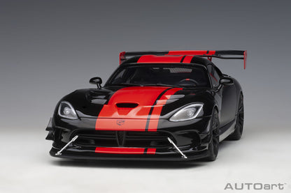 1:18 Dodge Viper ACR 1:28 Edition - 2017 - Black w/Red Stripes - AUTOart - 71732
