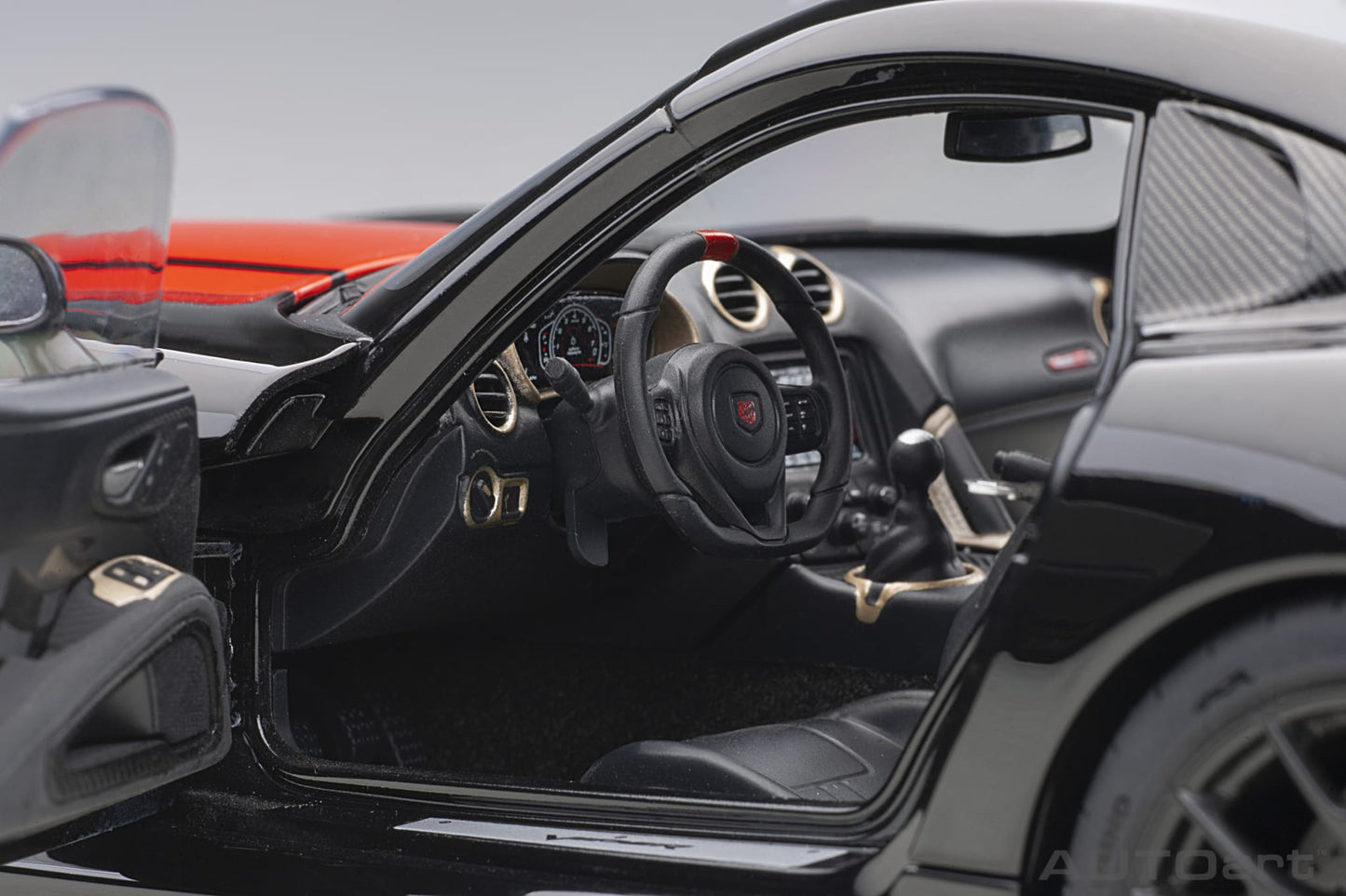 1:18 Dodge Viper ACR 1:28 Edition - 2017 - Black w/Red Stripes - AUTOart - 71732