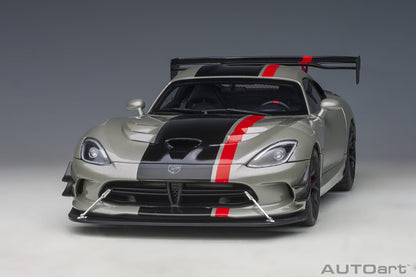 1:18 Dodge Viper ACR - 2017 - Billet Silver Metallic w/Black Stripes - AUTOart - 71733