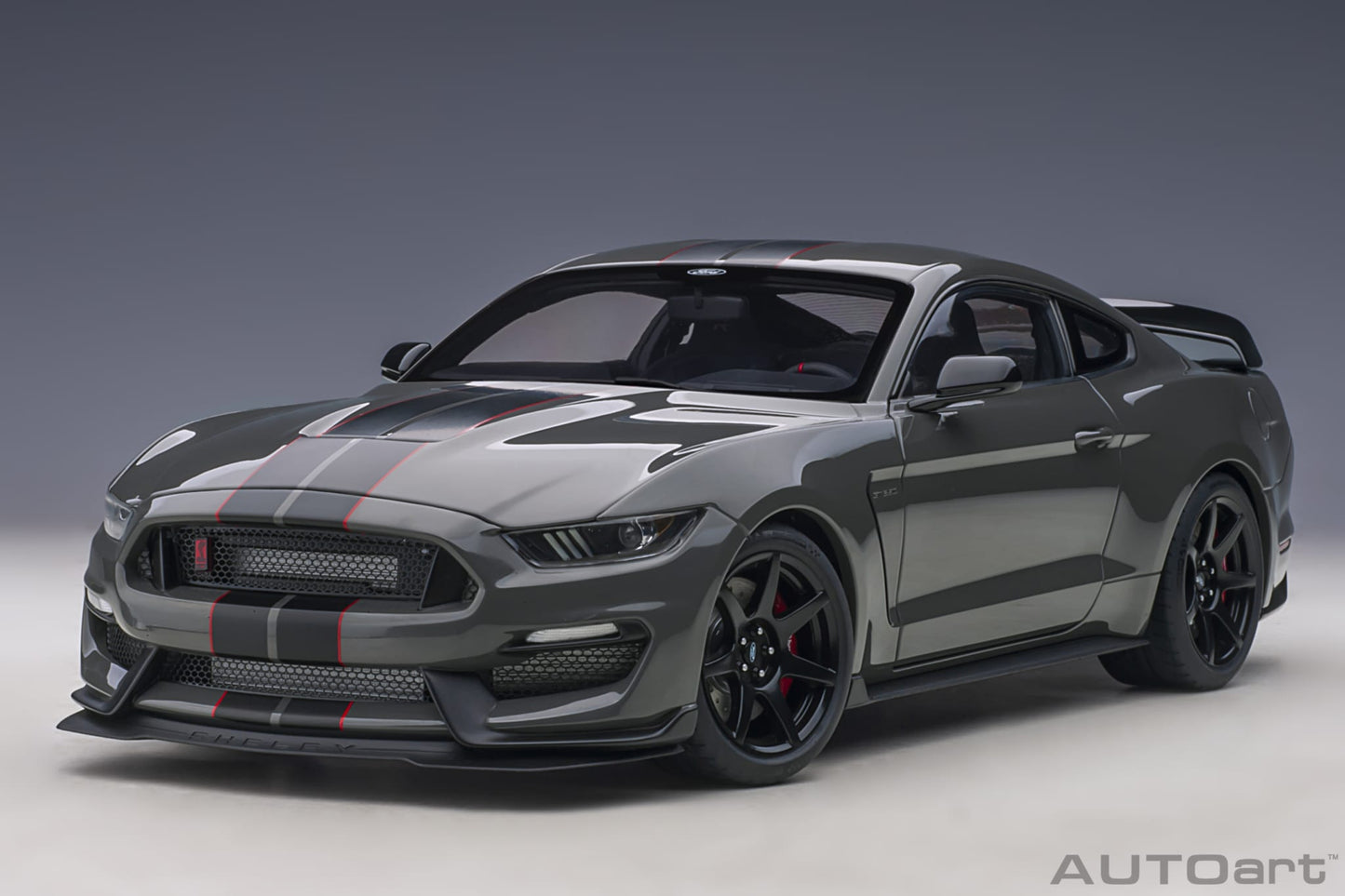 1:18 Ford Shelby GT-350R - Lead Foot Grey w/Black Stripes - AUTOart - 72930