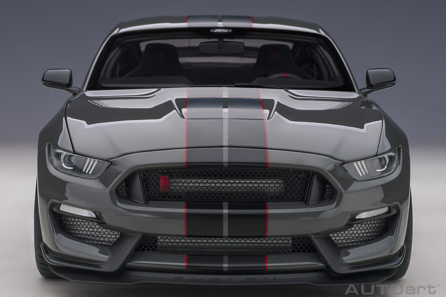 1:18 Ford Shelby GT-350R - Lead Foot Grey w/Black Stripes - AUTOart - 72930