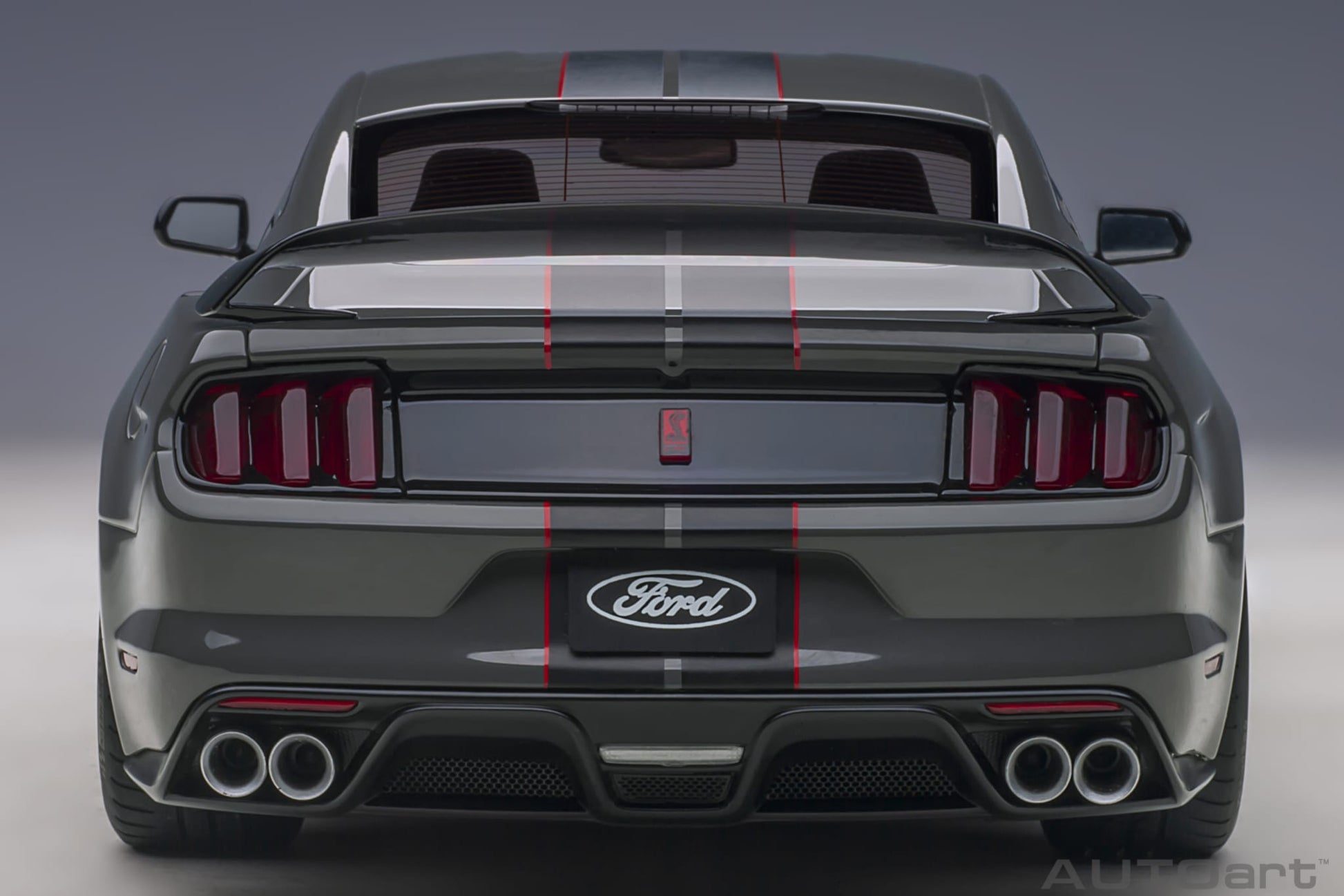 1:18 Ford Shelby GT-350R - Lead Foot Grey w/Black Stripes - AUTOart - 72930