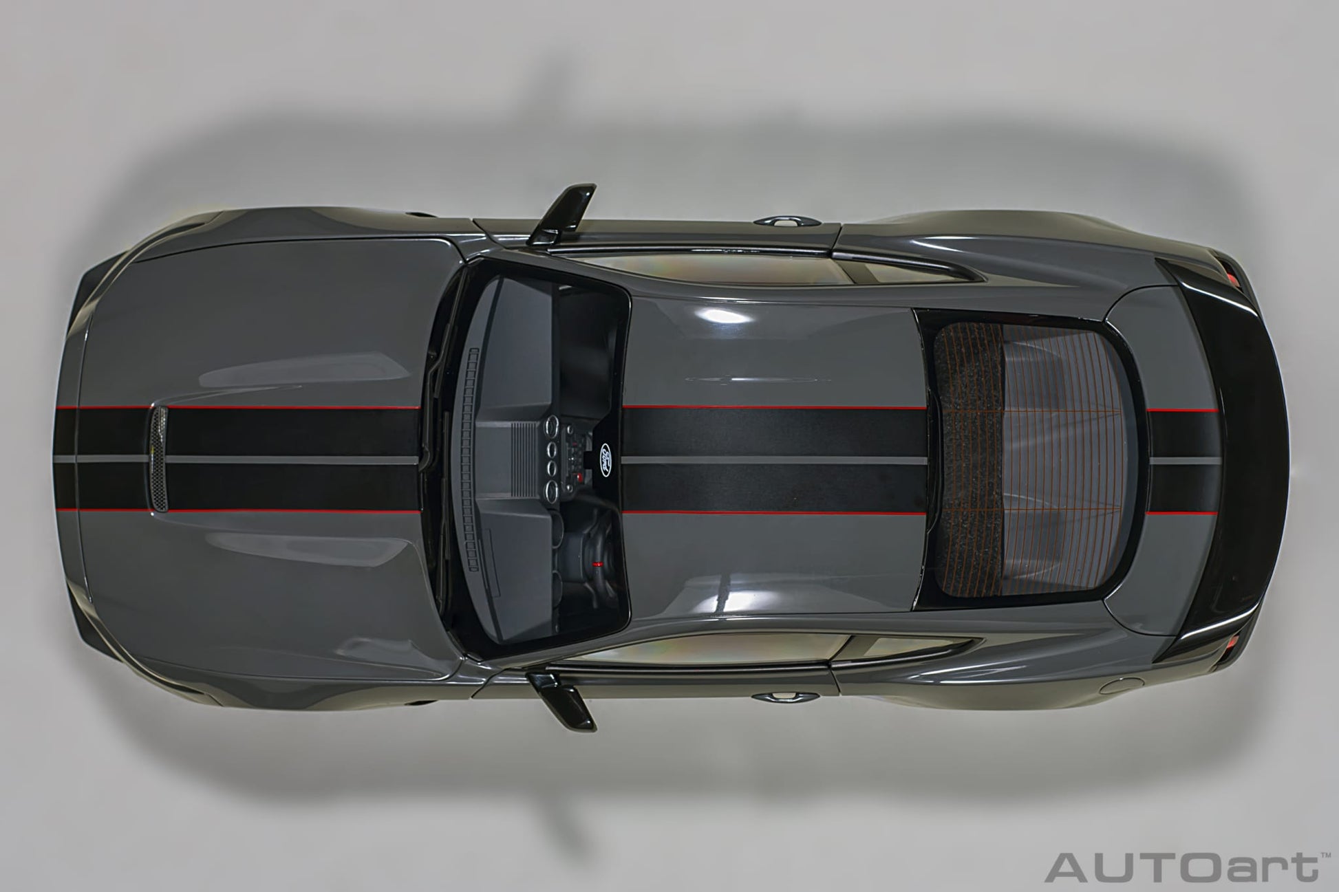 1:18 Ford Shelby GT-350R - Lead Foot Grey w/Black Stripes - AUTOart - 72930