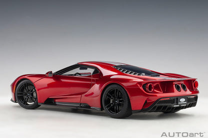 1:18 Ford GT - 2017 - Liquid Red /Silver Stripes - AUTOart - 72943