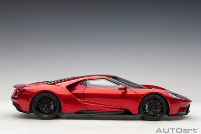 1:18 Ford GT - 2017 - Liquid Red /Silver Stripes - AUTOart - 72943