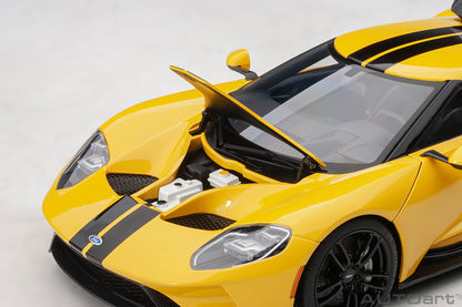 1:18 Ford GT - 2017 - Triple Yellow /Black Stripes - AUTOart - 72944
