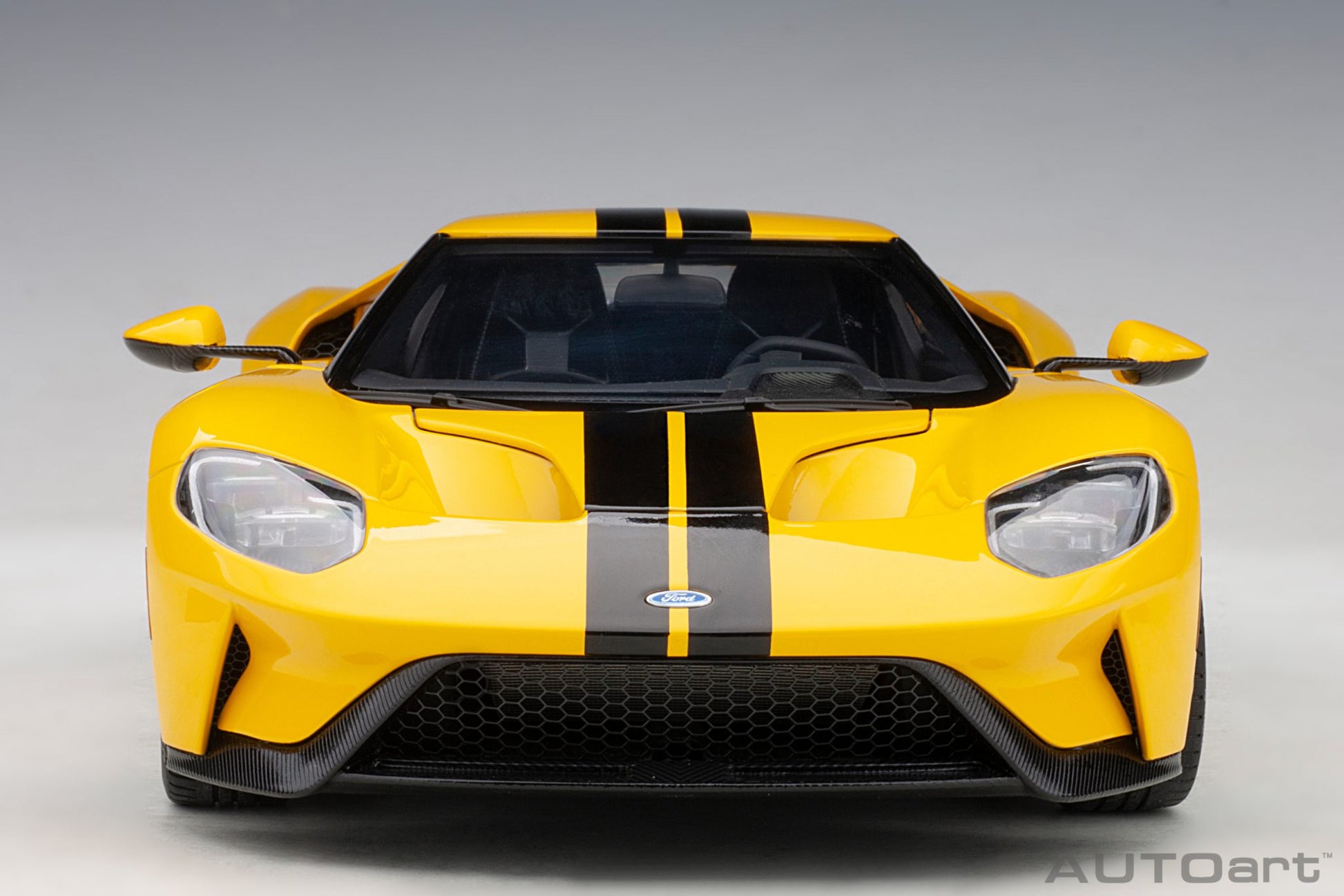 1:18 Ford GT - 2017 - Triple Yellow /Black Stripes - AUTOart - 72944
