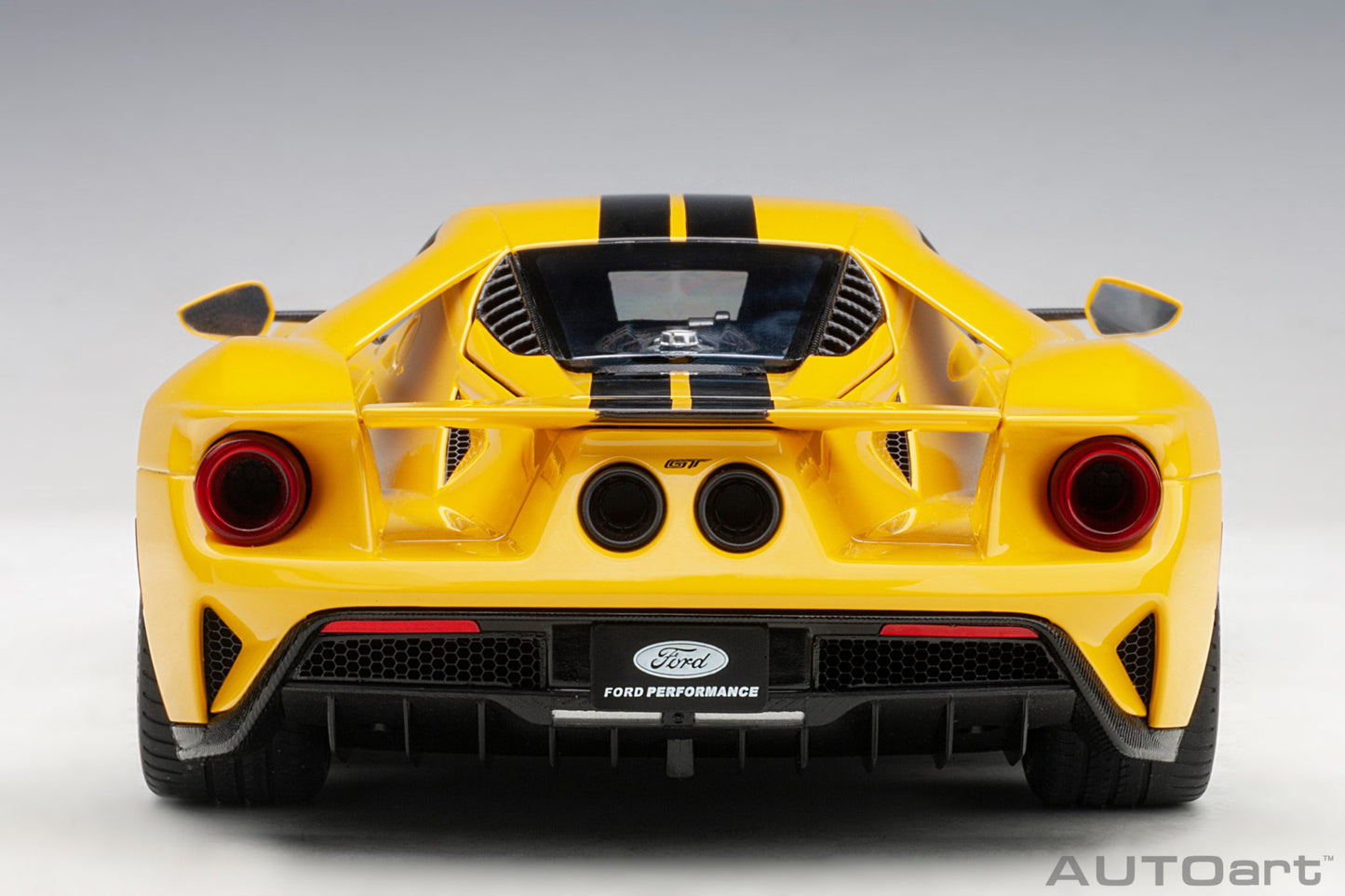 1:18 Ford GT - 2017 - Triple Yellow /Black Stripes - AUTOart - 72944