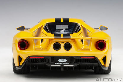 1:18 Ford GT - 2017 - Triple Yellow /Black Stripes - AUTOart - 72944