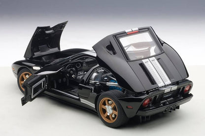 1:18 Ford GT - 2004 - Black/White Stripes - AUTOart - 73023