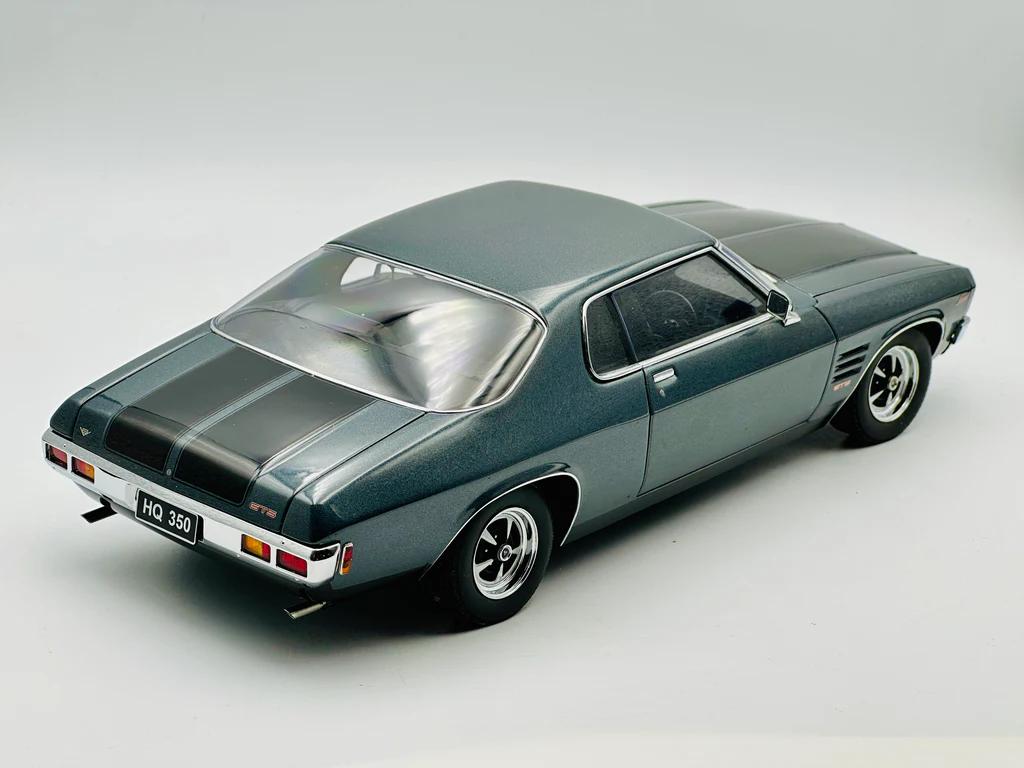 1:18 Holden HQ Monaro Coupe GTS 350 - 1973 - Gunmetal Grey with Black Stripes - AUTOart - 73388