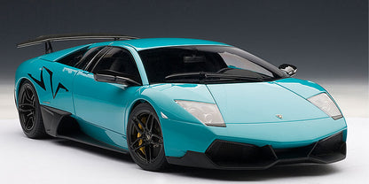 1:18 Lamborghini Murcielago LP 670-4 Super Veloce - Turquoise Blue - AUTOart - 74615