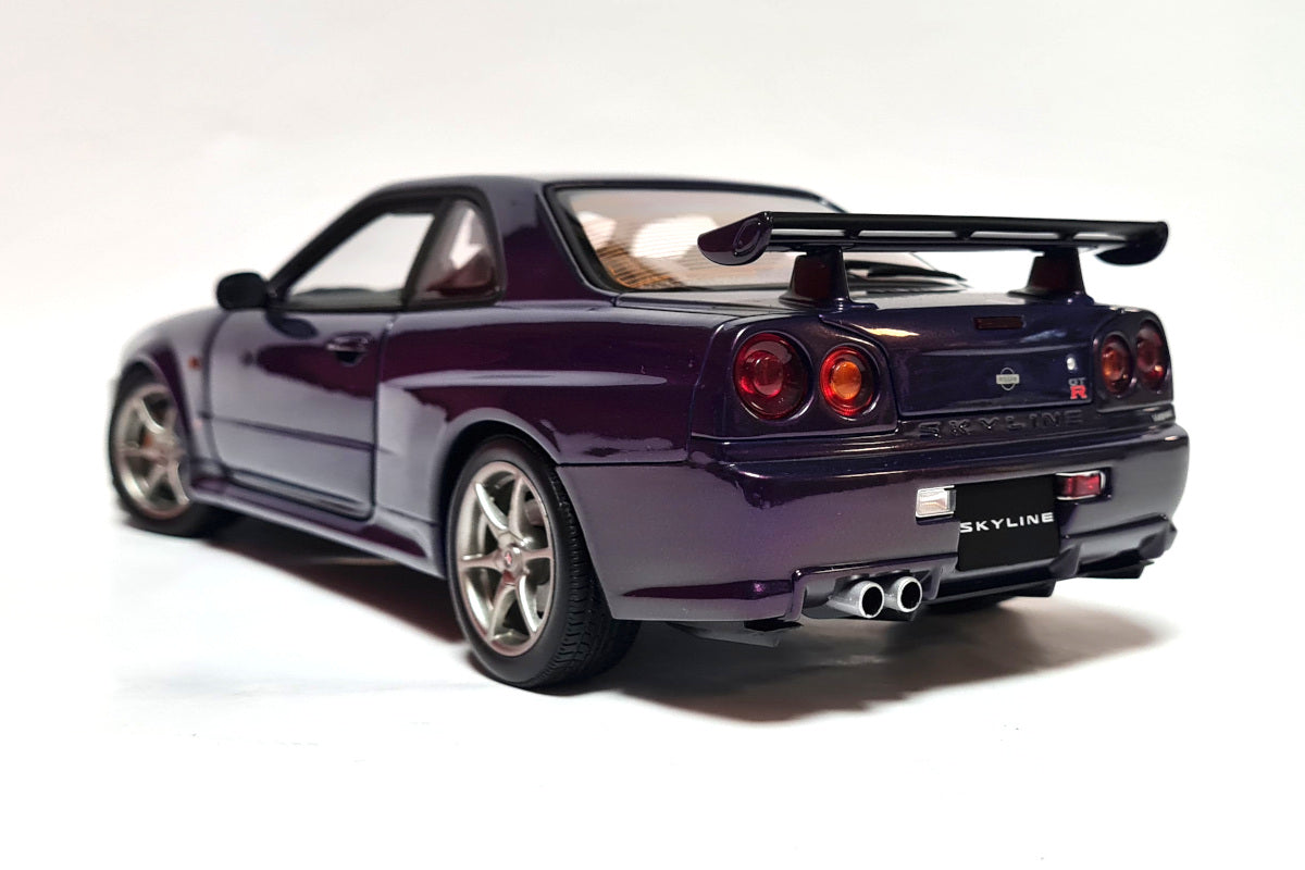 1:18 Nissan R34 Skyline GTR - 1999 - Midnight Purple - AUTOart - 77304
