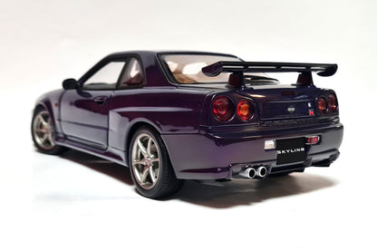 1:18 Nissan R34 Skyline GTR - 1999 - Midnight Purple - AUTOart - 77304