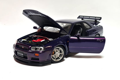 1:18 Nissan R34 Skyline GTR - 1999 - Midnight Purple - AUTOart - 77304
