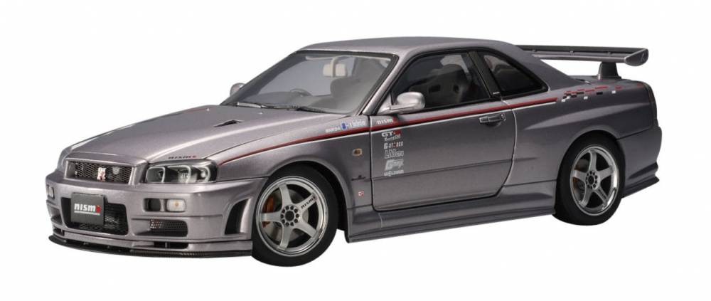 1:18 Nissan R34 Skyline GT-R Nismo S-Tune - Athlete Silver - AUTOart - 77358