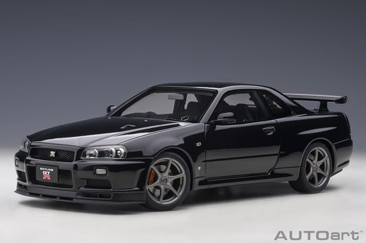 1:18 Nissan R34 Skyline GT-R V-Spec II - Black Pearl - AUTOart - 77407