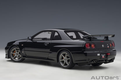 1:18 Nissan R34 Skyline GT-R V-Spec II - Black Pearl - AUTOart - 77407