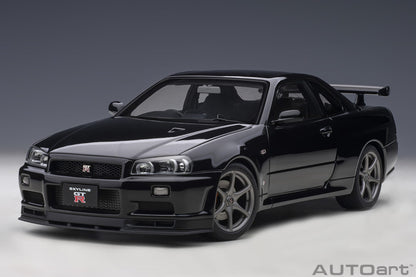 1:18 Nissan R34 Skyline GT-R V-Spec II - Black Pearl - AUTOart - 77407