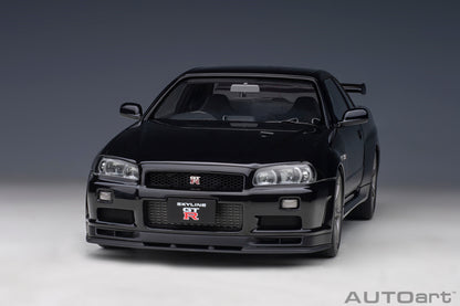 1:18 Nissan R34 Skyline GT-R V-Spec II - Black Pearl - AUTOart - 77407