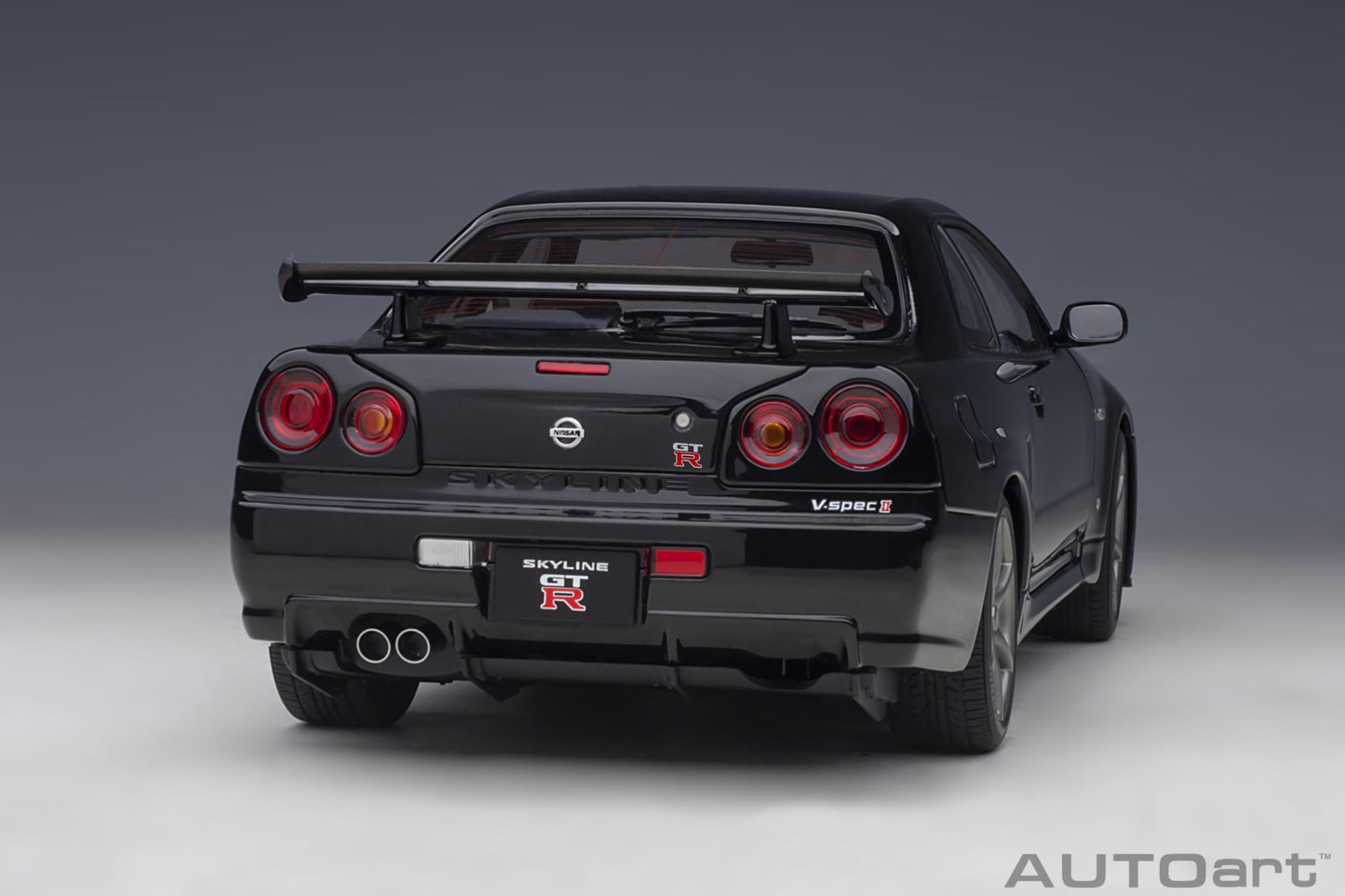 1:18 Nissan R34 Skyline GT-R V-Spec II - Black Pearl - AUTOart - 77407