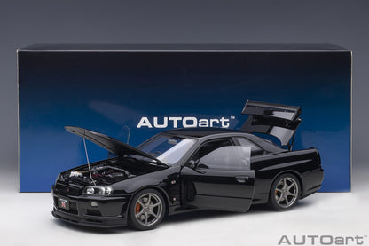 1:18 Nissan R34 Skyline GT-R V-Spec II - Black Pearl - AUTOart - 77407