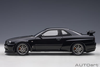 1:18 Nissan R34 Skyline GT-R V-Spec II - Black Pearl - AUTOart - 77407