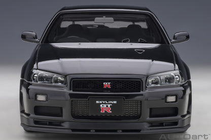 1:18 Nissan R34 Skyline GT-R V-Spec II - Black Pearl - AUTOart - 77407