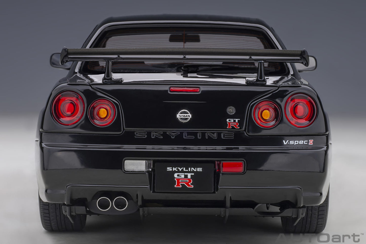 1:18 Nissan R34 Skyline GT-R V-Spec II - Black Pearl - AUTOart - 77407