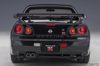 1:18 Nissan R34 Skyline GT-R V-Spec II - Black Pearl - AUTOart - 77407