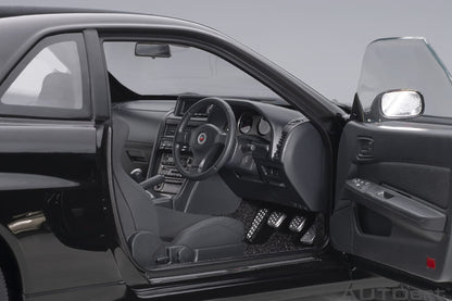 1:18 Nissan R34 Skyline GT-R V-Spec II - Black Pearl - AUTOart - 77407